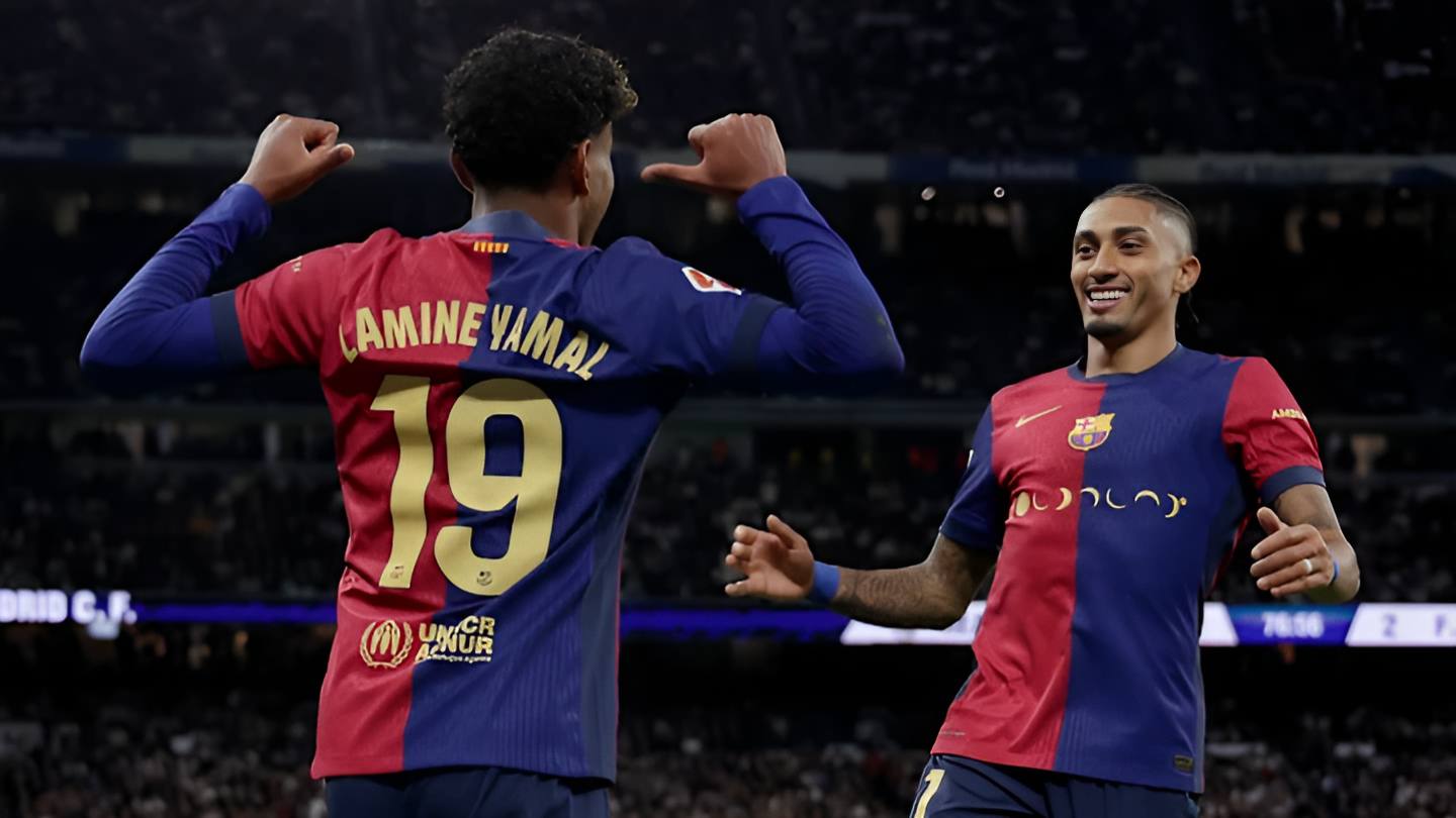 Lamine Yamal and Raphinha
