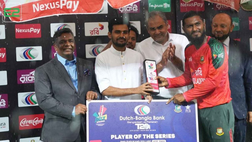 Ban vs Pak Man of the series Zaker Ali, Man of the match Farhan