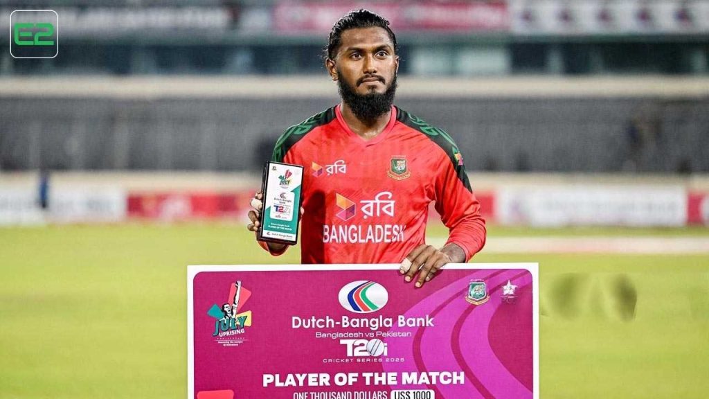 Zaker Ali Anik won the Player of the Match award