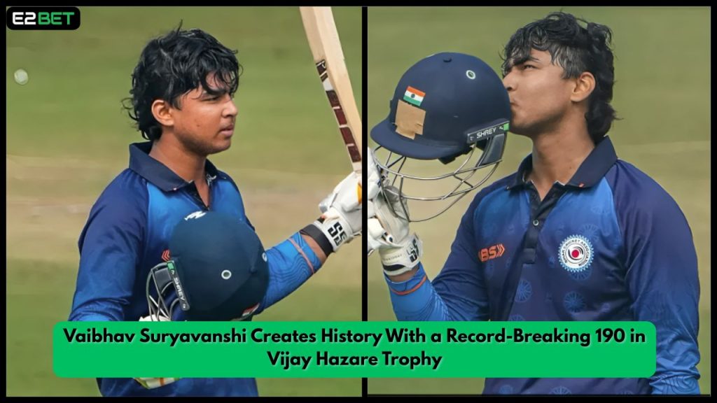 Vaibhav Suryavanshi Creates History